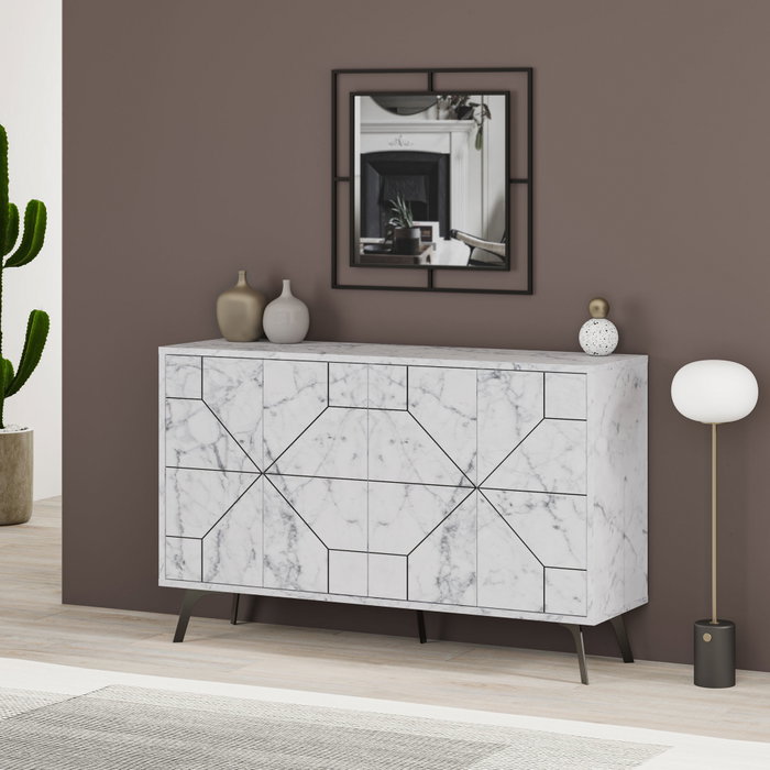 Hanah Home Dune - Carrara Consola Blanca